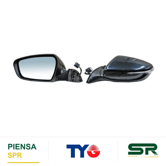 ESPEJO IZQUIERDO 6 PINES CON DIRECCIONAL PARA PINTAR ELÉCTRICO KIA FORTE 2016-2018 / USA TYPE 2014-2016 TYG