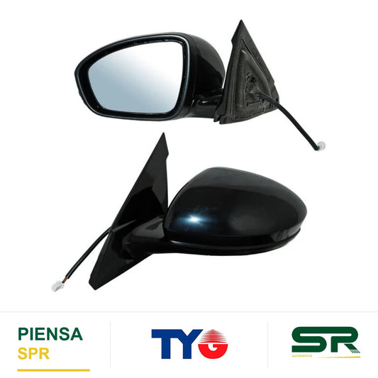 ESPEJO IZQUIERDO CON DESEMPAÑANTE CON DIRECCIONAL PARA PINTAR ELÉCTRICO AS NISSAN ALTIMA 2019-2024 B E NEGRA TYG
