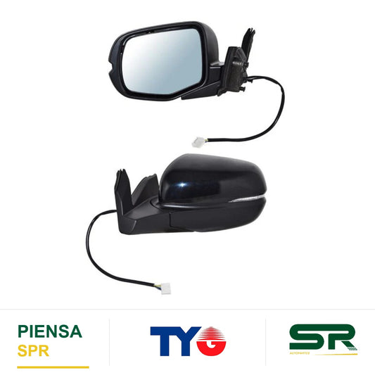 ESPEJO IZQUIERDO 6 PINES CON DESEMPAÑANTE CON DIRECCIONAL PARA PINTAR ELÉCTRICO HONDA PILOT 2019-2022 TYG