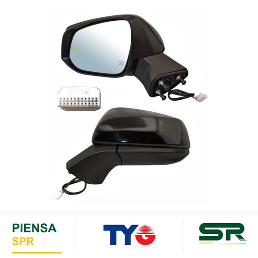 ESPEJO IZQUIERDO 5 PINES CON DESEMPAÑANTE PARA PINTAR ELÉCTRICO TOYOTA SIENNA 2021-2025 LE C / SENSOR PUNTO CIEGO TYG