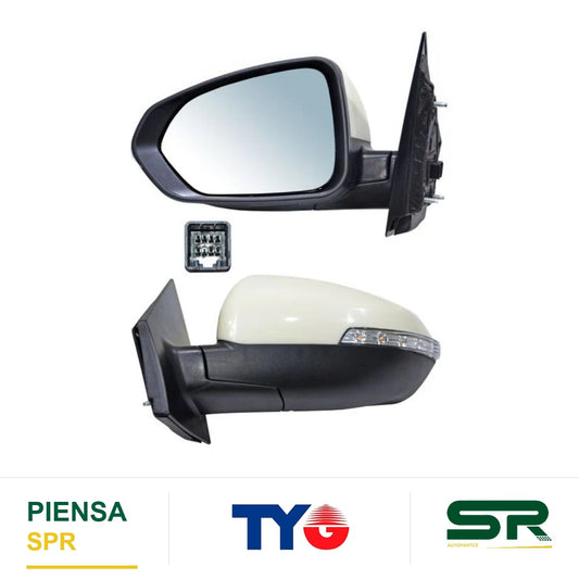 ESPEJO IZQUIERDO 7 PINES CON DIRECCIONAL ELÉCTRICO JAC SEI 2 2018-2020 C / DESMP NZLT TYG