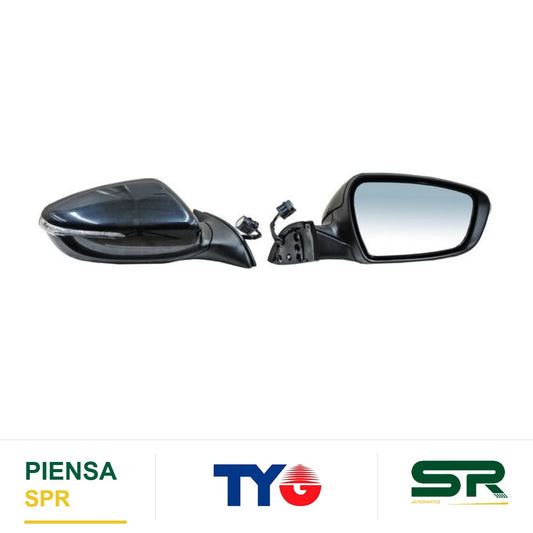 ESPEJO DERECHO 6 PINES CON DIRECCIONAL PARA PINTAR ELÉCTRICO KIA FORTE 2016-2018 / USA TYPE 2014-2016 TYG