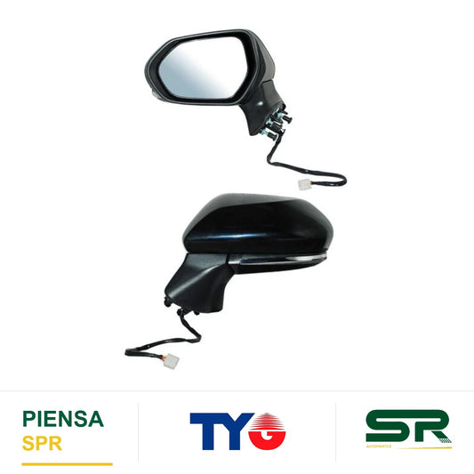 ESPEJO IZQUIERDO 6 PINES CON DESEMPAÑANTE CON DIRECCIONAL PARA PINTAR ELÉCTRICO TOYOTA CAMRY 2018-2024 SE / LE TYG