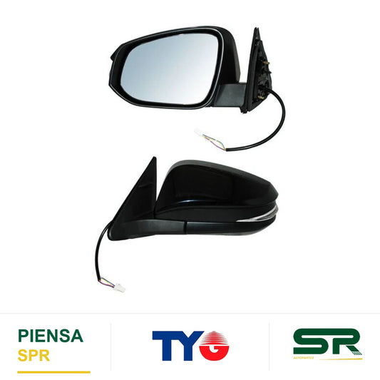 ESPEJO IZQUIERDO 5 PINES CON DIRECCIONAL PARA PINTAR ELÉCTRICO TOYOTA HIGHLANDER 2014-2019 . TYG