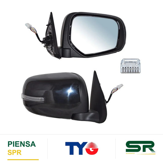 ESPEJO DERECHO 7 PINES CON DIRECCIONAL PARA PINTAR ELÉCTRICO ABATIBLE MITSUBISHI PICKUP L200 2016-2019 AUTO CCC3 TYG