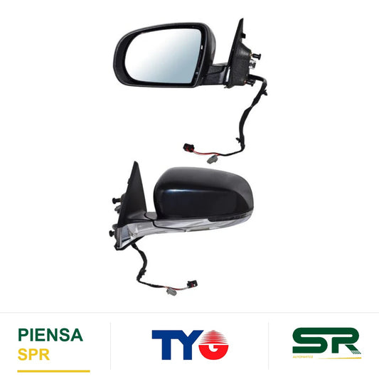 ESPEJO IZQUIERDO 7 PINES CON DESEMPAÑANTE CON DIRECCIONAL PARA PINTAR ELÉCTRICO CON CROMO AS JEEP COMP S 2018-2022 TYG