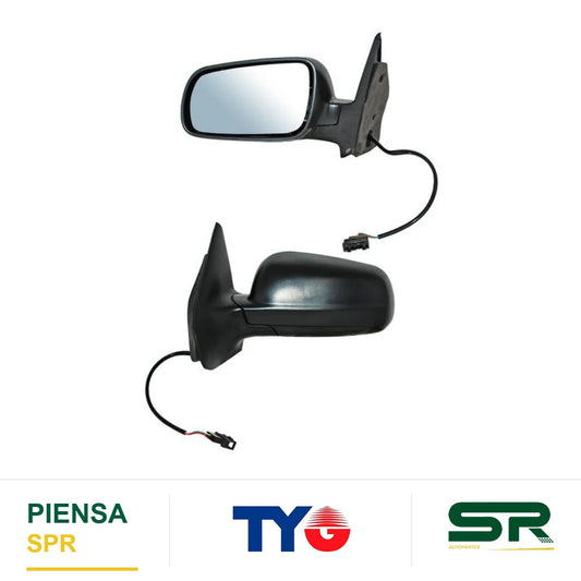 ESPEJO IZQUIERDO 3 PINES ELÉCTRICO AS VOLKSWAGEN JETTA CL ICO 1999-2015 / GOLF 2000-2005 GDE LUNA AZUL TYG