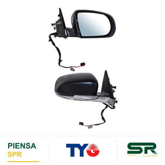 ESPEJO DERECHO 7 PINES CON DESEMPAÑANTE CON DIRECCIONAL PARA PINTAR ELÉCTRICO CON CROMO AS JEEP COMP S 2018-2022 TYG