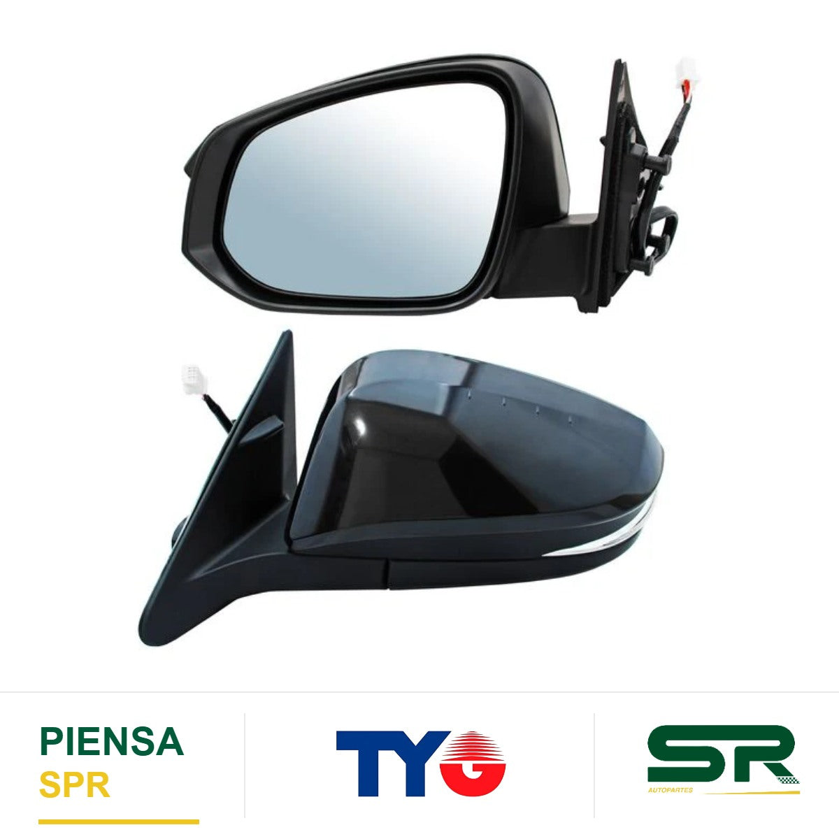 ESPEJO IZQUIERDO ELÉCTRICO CON DESEMPAÑANTE CON DIRECCIONAL PARA PINTAR 6 PINES CCC TOYOTA HIGHLANDER 2014-2019 TYG