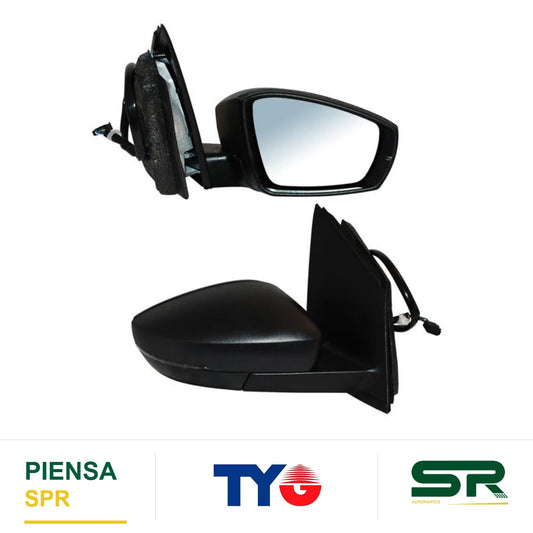 ESPEJO DERECHO 6 PINES CON DESEMPAÑANTE CON DIRECCIONAL ELÉCTRICO VOLKSWAGEN VENTO 2016-2022 POROSO 2860 28710 TYG