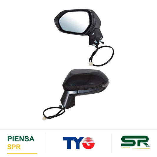 ESPEJO IZQUIERDO 6 PINES CON DESEMPAÑANTE CON DIRECCIONAL PARA PINTAR ELÉCTRICO TOYOTA COROLLA 2020-2025 TYG