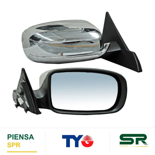 ESPEJO DERECHO ELÉCTRICO 5 PINES CON DESEMPAÑANTE CROMADO CHRYSLER 2P 3 2012-2014 TYG