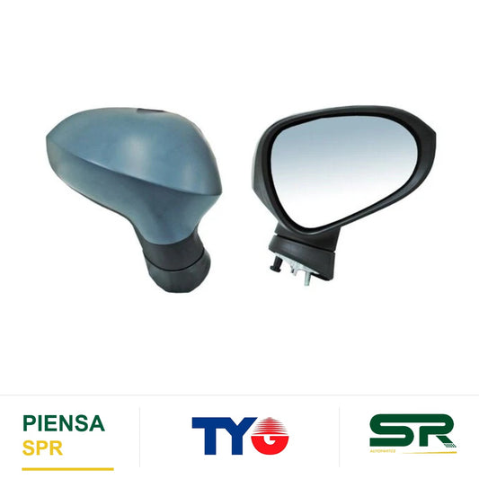 ESPEJO DERECHO 7 PINES CON DESEMPAÑANTE AUTOABATIBLE PARA PINTAR ELÉCTRICO SEAT IBIZA 2010-2017 TYG