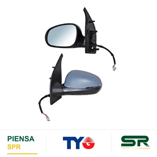 ESPEJO IZQUIERDO 7 PINES CON DIRECCIONAL PARA PINTAR ELÉCTRICO FIAT MOBI 2017-2020 TYG