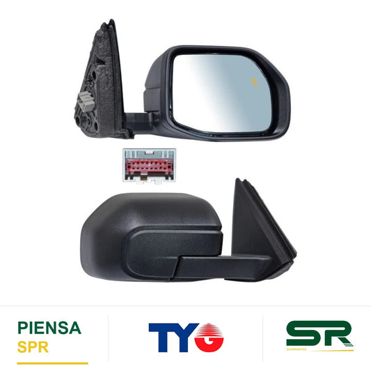 ESPEJO DERECHO 7 PINES CON DESEMPAÑANTE ELÉCTRICO FORD BRONCO SPORT 2021-2025 POROSO C / SENSOR PUNTO CIEGO TYG