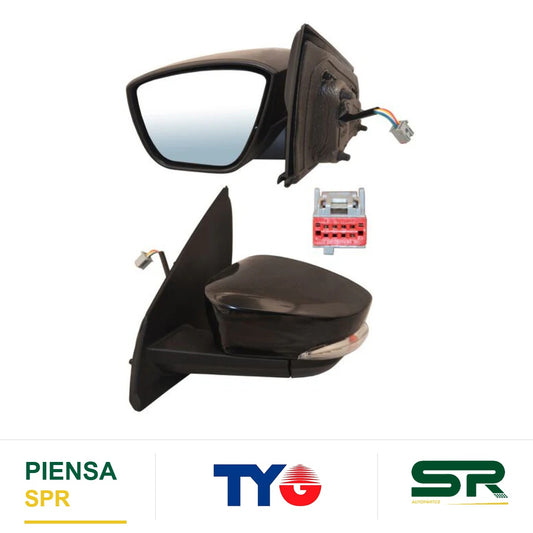 ESPEJO IZQUIERDO 5 PINES CON DIRECCIONAL PARA PINTAR ELÉCTRICO FORD FIGO 2019-2023 TYG