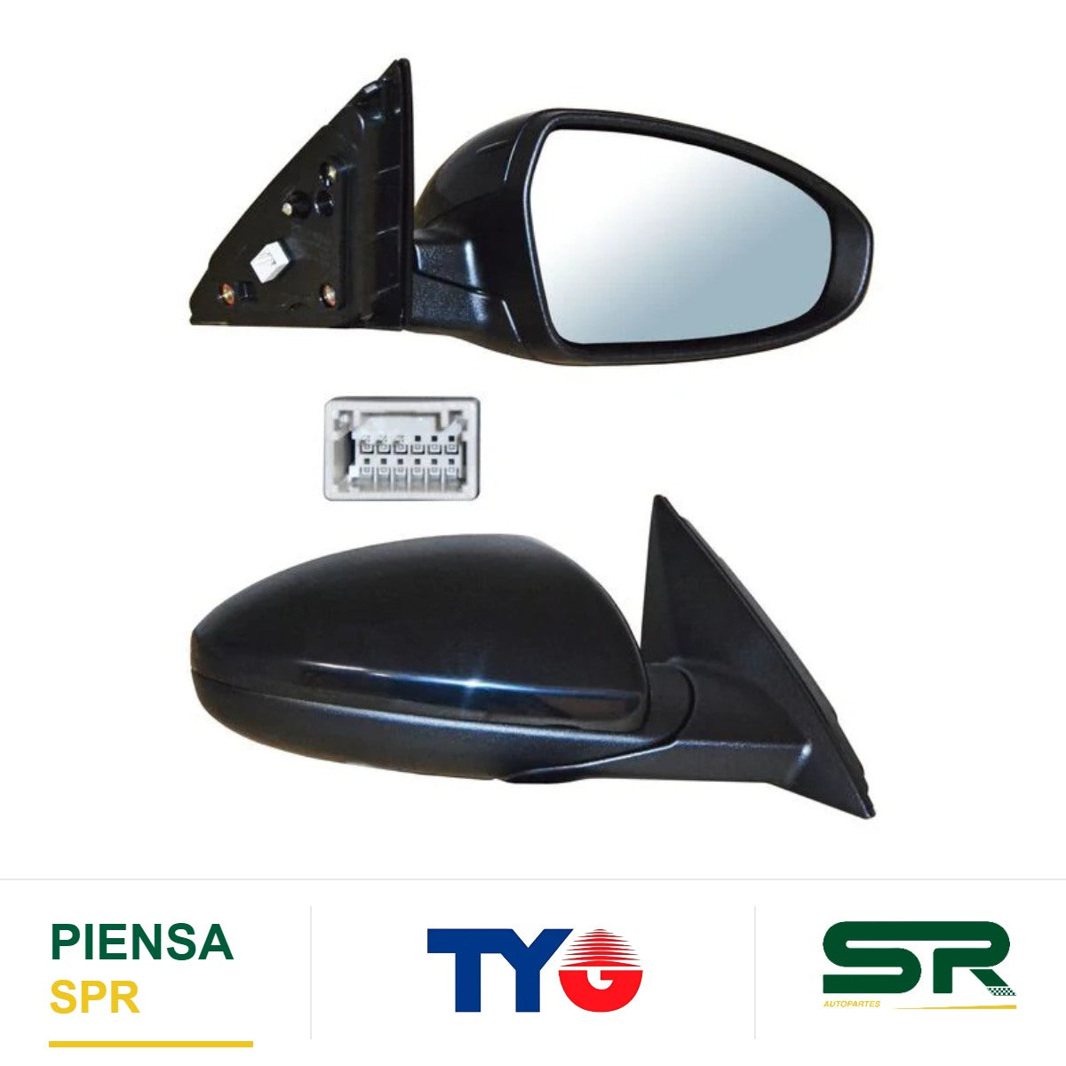 ESPEJO DERECHO ELÉCTRICO PARA PINTAR CON DESEMPAÑANTE 3 PINES KIA FORTE 2019-2024 TYG