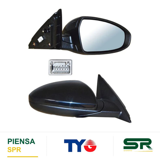 ESPEJO DERECHO 3 PINES CON DESEMPAÑANTE PARA PINTAR ELÉCTRICO KIA FORTE 2019-2024 TYG