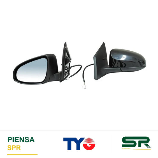 ESPEJO IZQUIERDO 5 PINES CON DESEMPAÑANTE PARA PINTAR ELÉCTRICO TOYOTA COROLLA 2014-2019 TYG