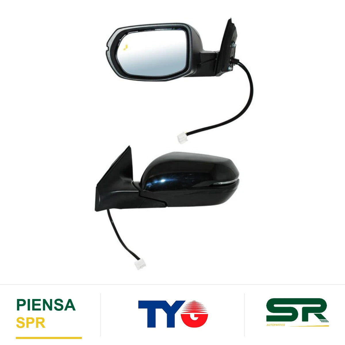 ESPEJO IZQUIERDO ELÉCTRICO CON DIRECCIONAL CON SENS PUNTO CIEGO PARA PINTAR 9 PINES HONDA CR-V 2017-2022 TYG