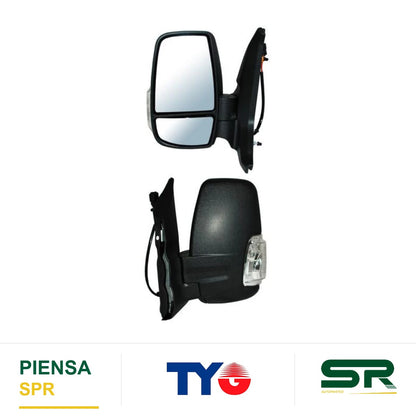ESPEJO IZQUIERDO ELÉCTRICO CON DESEMPAÑANTE CON DIRECCIONAL BLANCA POROSO 6 PINES DDD FORD TRANSIT 2014-2020 TYG