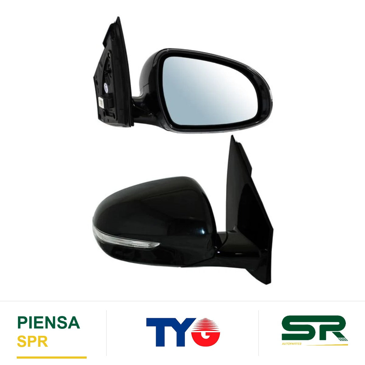 ESPEJO DERECHO ELÉCTRICO CON DESEMPAÑANTE CON DIRECCIONAL AUTOABATIBLE SXL 8 PINES KIA SPORTAGE 2017-2022 TYG
