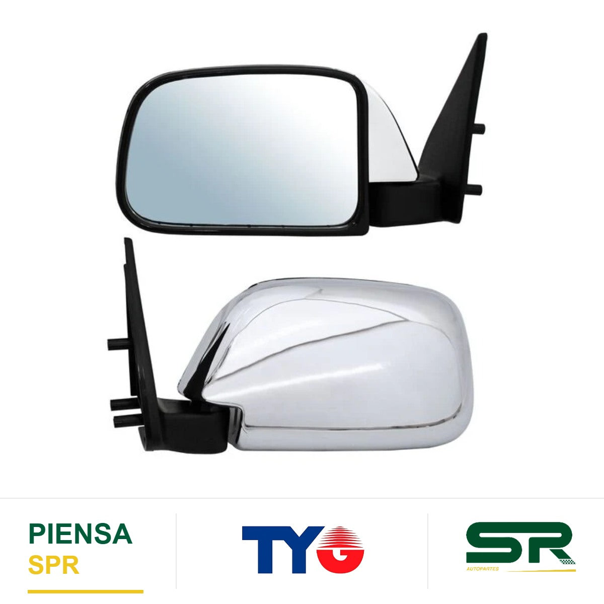 ESPEJO IZQUIERDO PICKUP SIN CONT CROM 4WD SR5/ DLX/ BASE 892 TOYOTA 1989-1995 TYG