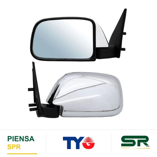 ESPEJO IZQUIERDO CROMADO AS TOYOTA PICKUP 1989-1995 S / CONT 4WD SR5 / DLX / B E TYG