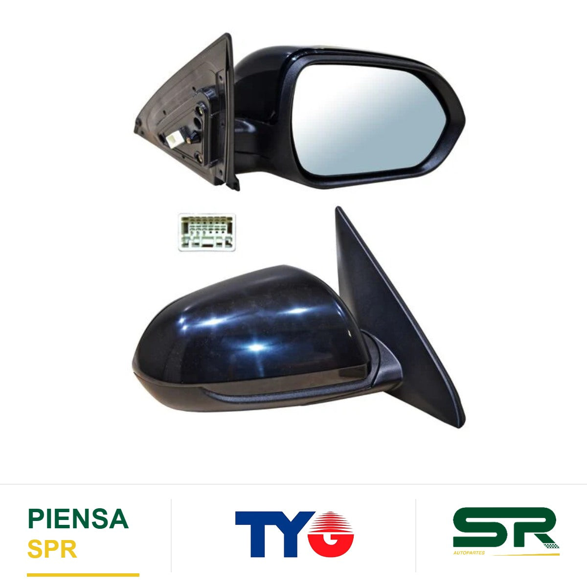 ESPEJO DERECHO ELÉCTRICO PARA PINTAR 3 PINES KIA SELTOS 2020-2025 TYG