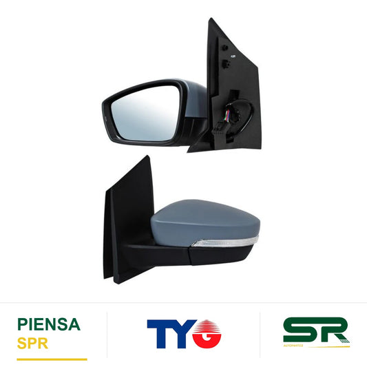 ESPEJO IZQUIERDO 5 PINES CON DIRECCIONAL PARA PINTAR ELÉCTRICO VOLKSWAGEN CROSSFOX 2010-2017 TYG
