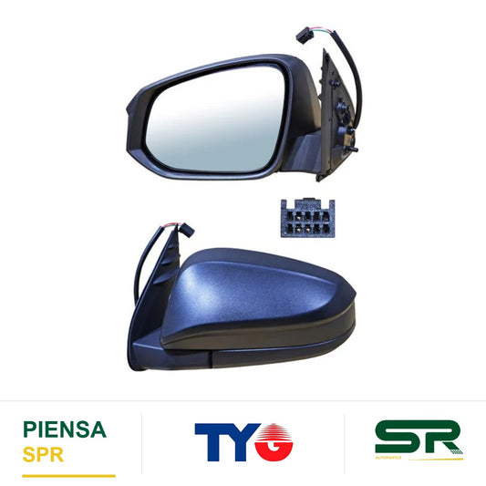 ESPEJO IZQUIERDO 3 PINES ELÉCTRICO TOYOTA HILUX 2016-2025 POROSO TYG