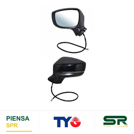 ESPEJO IZQUIERDO 7 PINES CON SENSOR DE PUNTO CIEGO CON DESEMPAÑANTE CON DIRECCIONAL ELÉCTRICO MAZDA CX5 2018-2025 P-PINT TYG