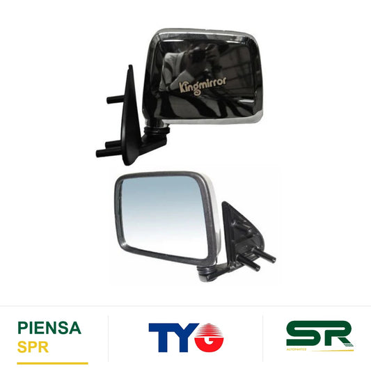 ESPEJO IZQUIERDO CROMADO NISSAN PICKUP D21 1994-2008 / D22 2008-2015 S / CONT TYG