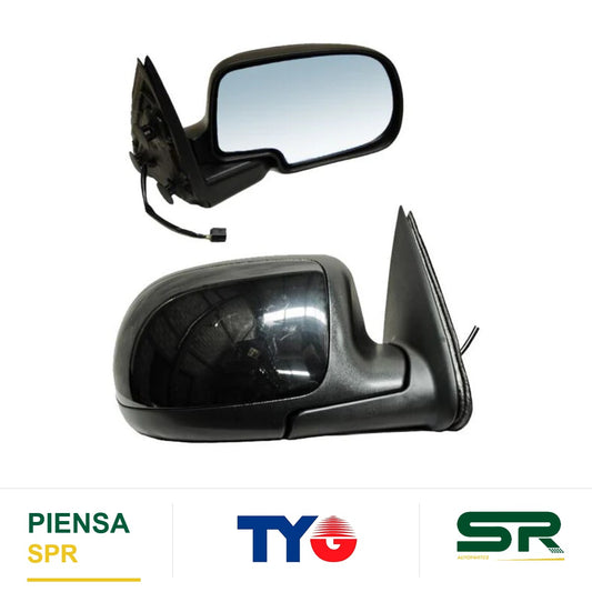 ESPEJO DERECHO 3 PINES ELÉCTRICO NEGRO CHEVROLET PICKUP 1999-2006 LISO LS / LT TYG