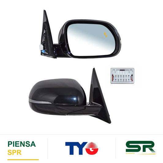 ESPEJO DERECHO 8 PINES CON SENSOR DE PUNTO CIEGO CON DESEMPAÑANTE CON DIRECCIONAL PARA PINTAR ELÉCTRICO KIA SOUL 2020-2022 TYG
