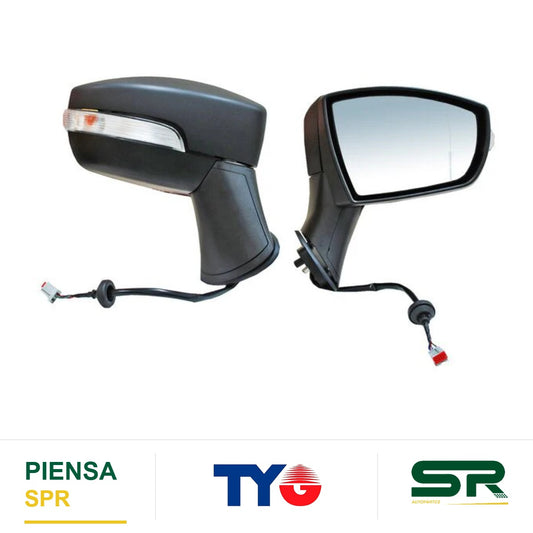 ESPEJO DERECHO 5 PINES CON DIRECCIONAL PARA PINTAR ELÉCTRICO FORD ECOSPORT 2013-2017 TYG