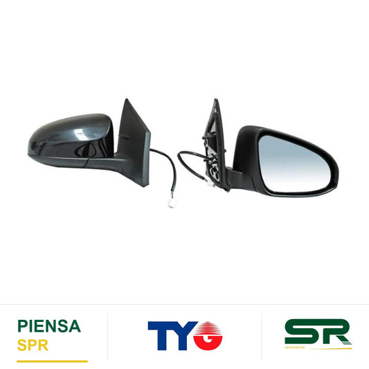 ESPEJO DERECHO 5 PINES CON DESEMPAÑANTE PARA PINTAR ELÉCTRICO TOYOTA COROLLA 2014-2019 TYG