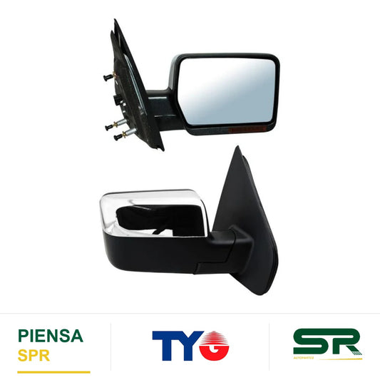 ESPEJO DERECHO 8 PINES CON DESEMPAÑANTE CON DIRECCIONAL ELÉCTRICO CROMADO FORD PICKUP F150 2004-2008 TYG