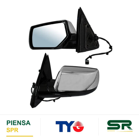 ESPEJO IZQUIERDO 5 PINES CON DESEMPAÑANTE ELÉCTRICO CROMADO CHEVROLET TAHOE / YUKON 2015-2020 TYG