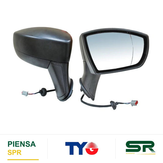 ESPEJO DERECHO 3 PINES ELÉCTRICO FORD ECOSPORT 2013-2016 POROSO TYG