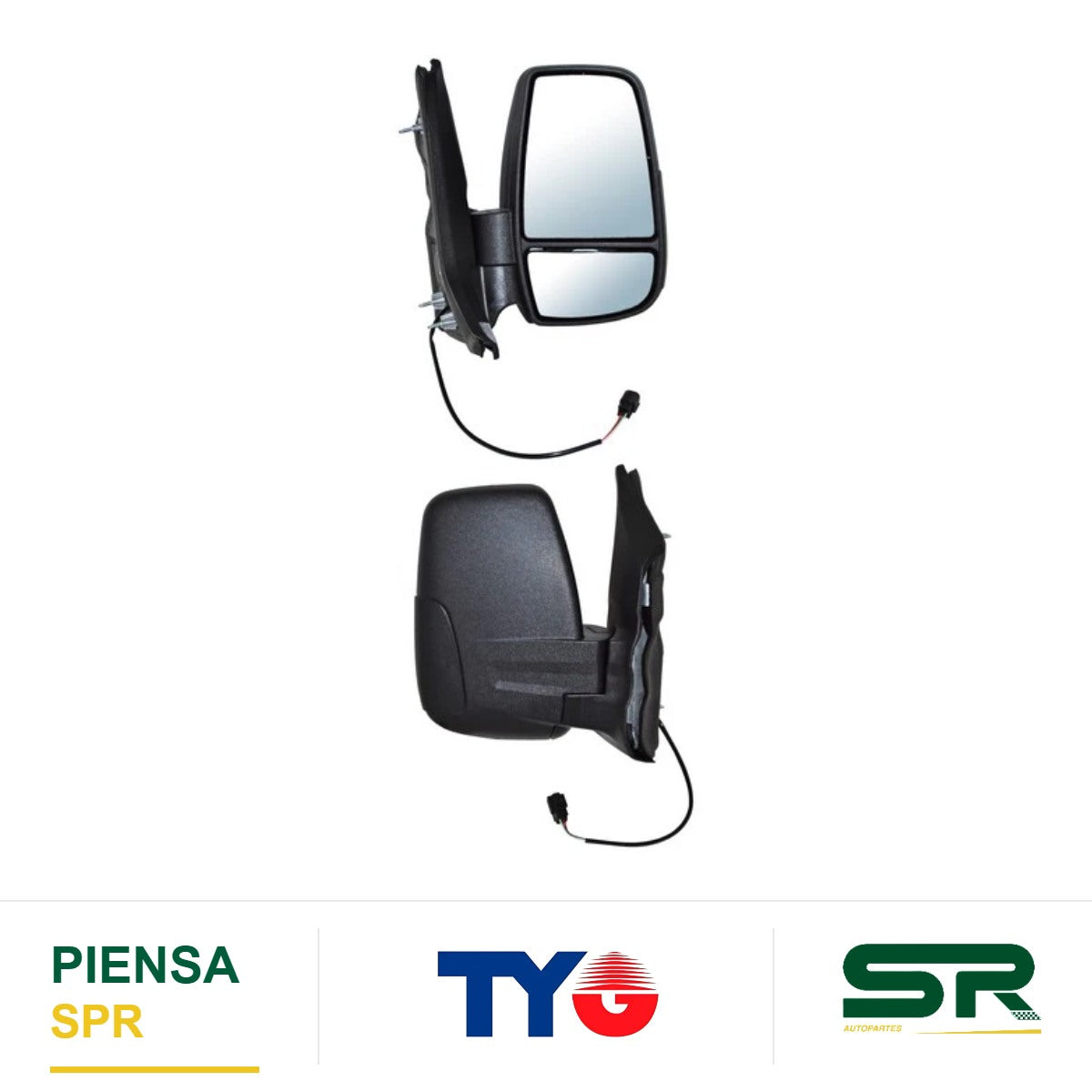 ESPEJO DERECHO ELÉCTRICO POROSO 3 PINES FORD TRANSIT 2015-2017 TYG