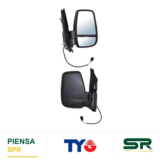 ESPEJO DERECHO 3 PINES ELÉCTRICO FORD TRANSIT 2015-2017 POROSO TYG