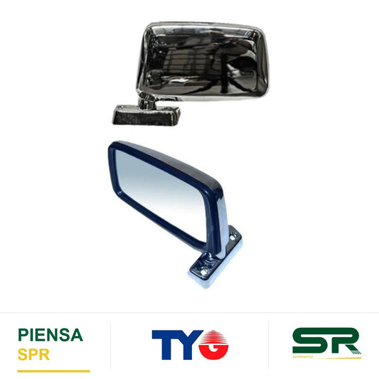 ESPEJO IZQUIERDO CROMADO NISSAN PICKUP 720 1981-1993 / 620 1973-1980 TIPO JAPONES S / CONT TYG