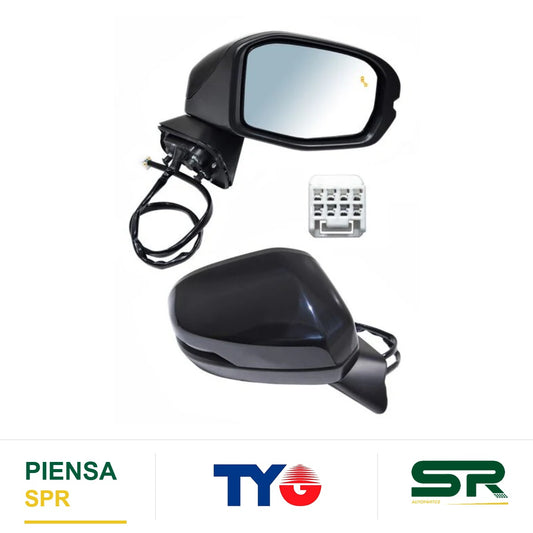 ESPEJO DERECHO 8 PINES CON DESEMPAÑANTE CON DIRECCIONAL PARA PINTAR ELÉCTRICO HONDA HRV 2023-2025 C / SENSOR PUNTO CIEGO TYG