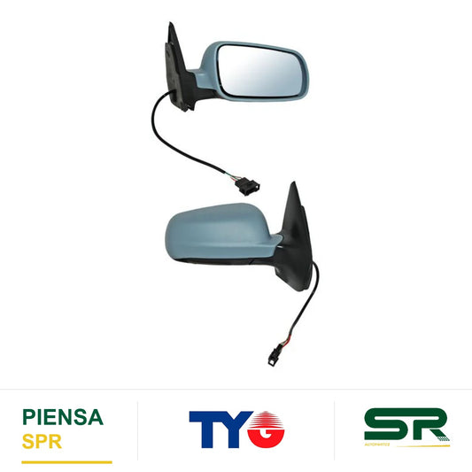 ESPEJO DERECHO 5 PINES ELÉCTRICO AS VOLKSWAGEN JETTA CL ICO 1999-2015 / GOLF 1999-2007 GDE LUNA CLARA TYG