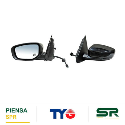 ESPEJO IZQUIERDO ELÉCTRICO CON DESEMPAÑANTE CON DIRECCIONAL CON LUZ INFERIOR PARA PINTAR 9 PINES DODGE / CHRYSLER DART 2013-2016 TYG