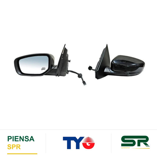 ESPEJO IZQUIERDO 9 PINES CON DESEMPAÑANTE CON DIRECCIONAL PARA PINTAR ELÉCTRICO DODGE DART 2013-2016 C / LUZ INF TYG