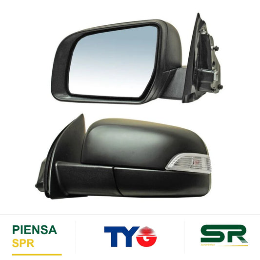 ESPEJO IZQUIERDO 5 PINES CON DIRECCIONAL ELÉCTRICO NEGRO FORD RANGER 2013-2020 TYG