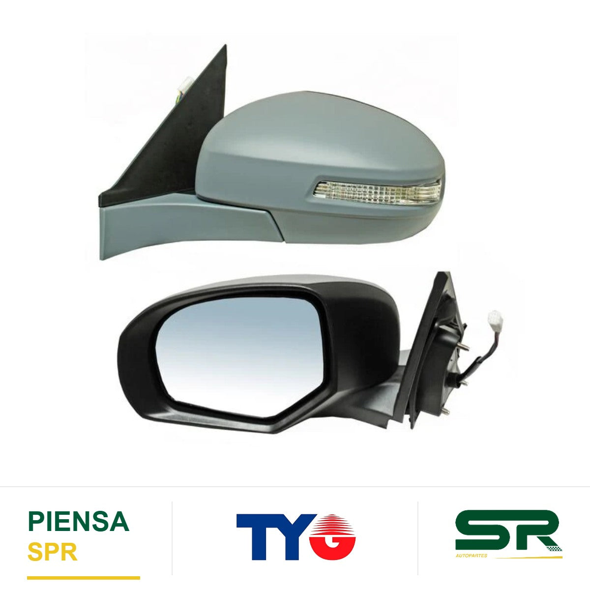 ESPEJO IZQUIERDO ELÉCTRICO CON DIREC PARA PINTAR 5 PINES SUZUKI SWIFT 2012-2016 TYG