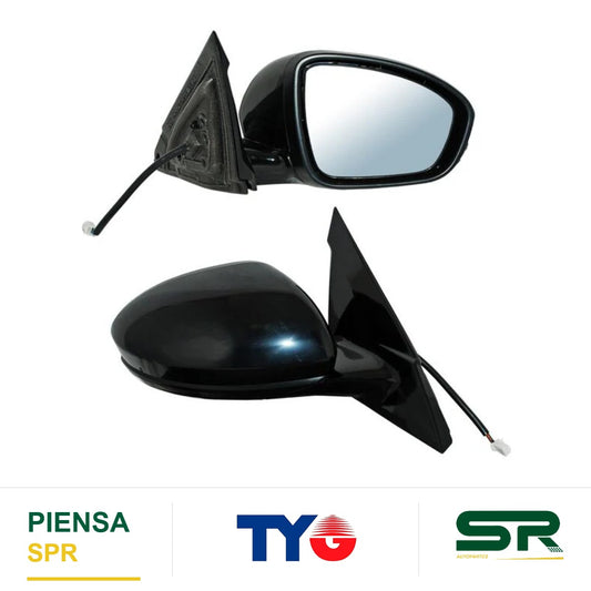 ESPEJO DERECHO CON DESEMPAÑANTE CON DIRECCIONAL PARA PINTAR ELÉCTRICO AS NISSAN ALTIMA 2019-2024 B E NEGRA TYG